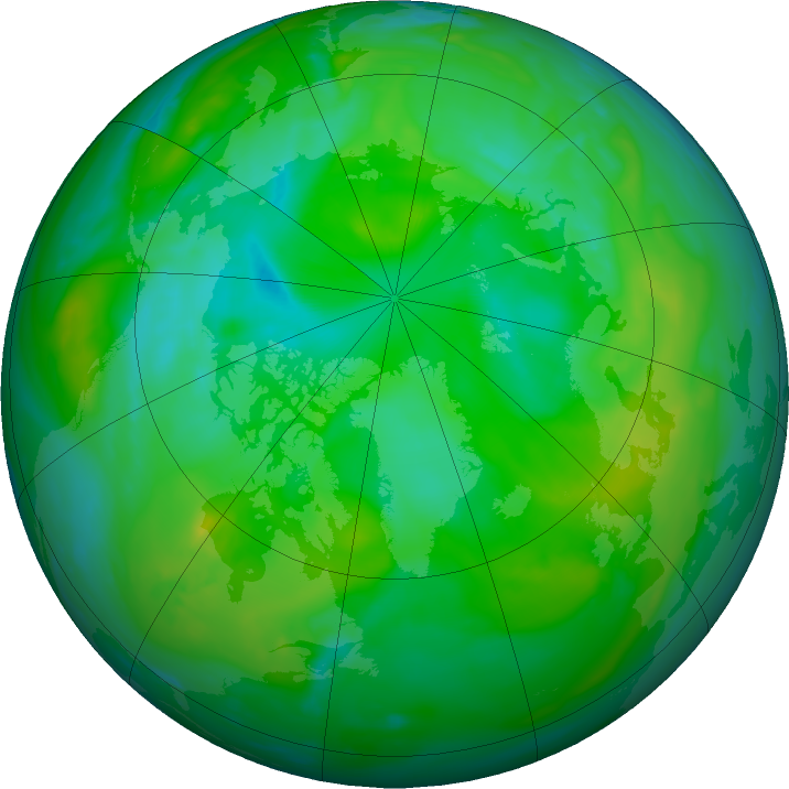 Arctic ozone map for 22 July 2023